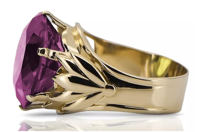 Vintage Ring Amethyst 14K Yellow gold vrc029y